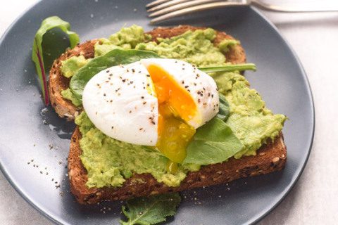 poached egg and avocado toast horizontal