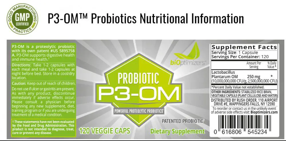 P3-OM Nutritional Information