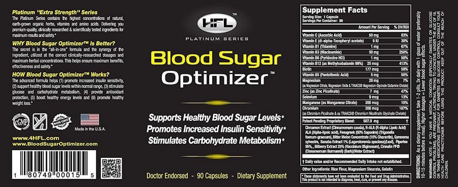 blood sugar optimizer ingredients