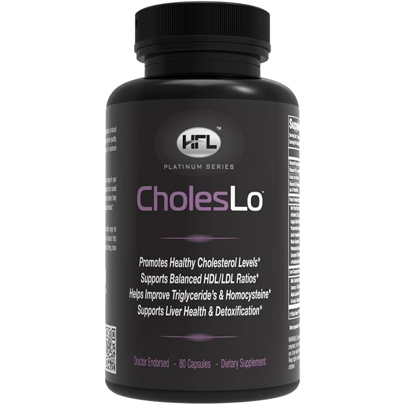 hfl platinum series choleslo promotes healthy cholesterol levels and supports balanced HDL/LDL ration