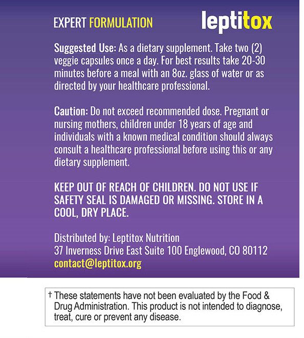 leptitox recommend use label