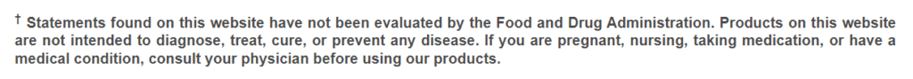 keto logic disclaimer