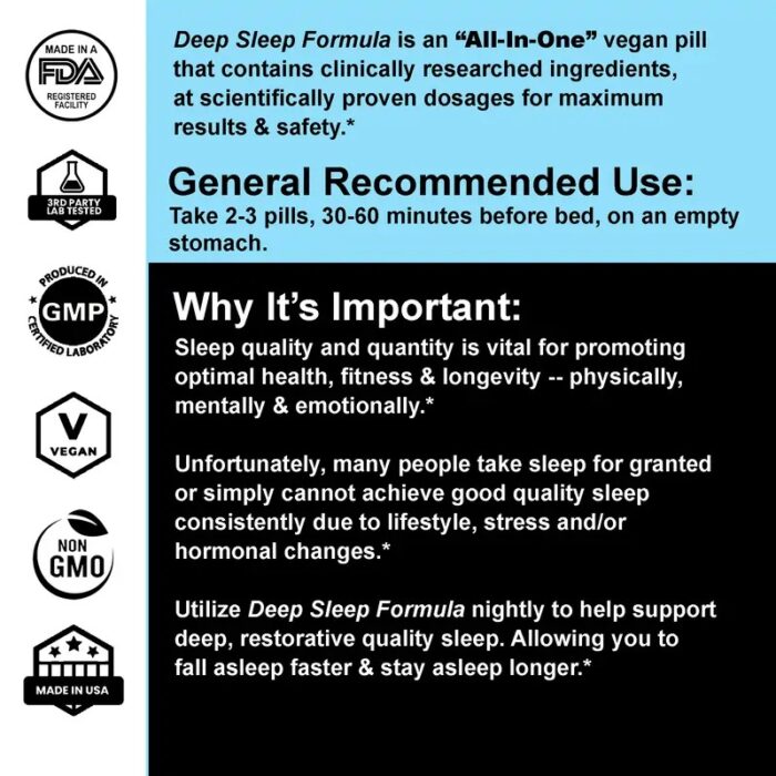 HFL deep sleep formula label