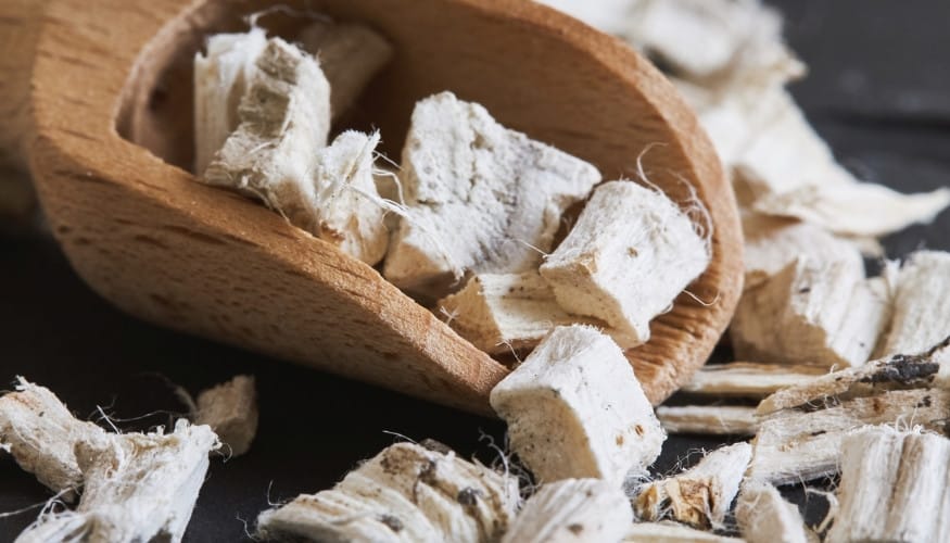 “Slippery elm and marshmallow root herbs used to soothe the digestive tract”