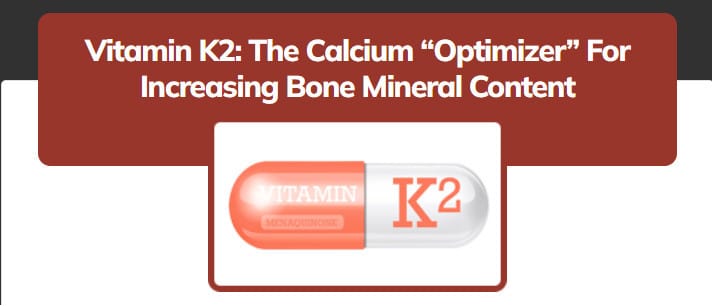 vitamin k and calcium for bone mineral content