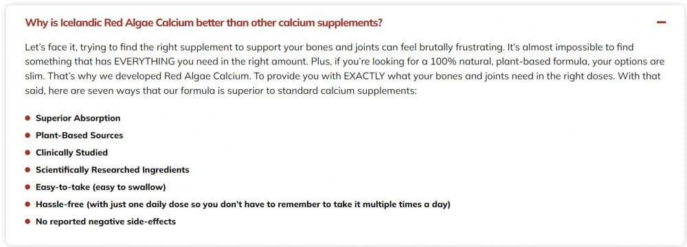 why is icelandic red algae better than other calcium supplements
