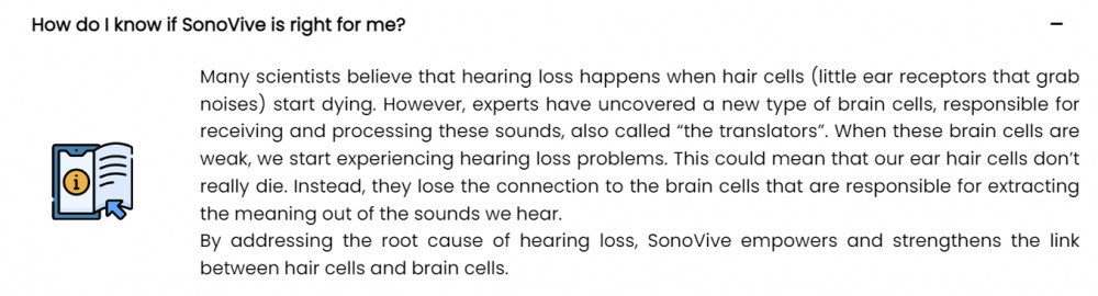 what really causes hearing loss.  Scientists believe it could be attributed to hairs in the inner ear and how they communicate with the brain.