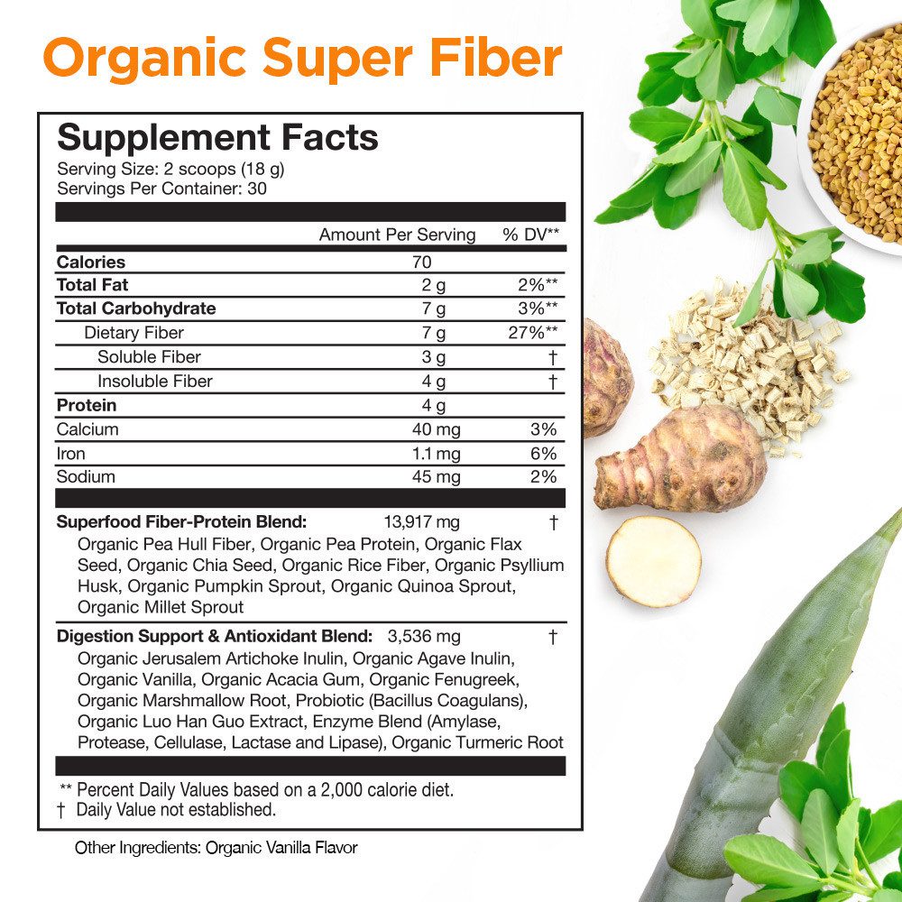 Touchstone essentials organic super fiber supplement facts