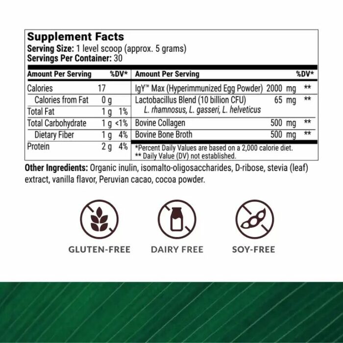 Ingredients Microbiome Breakthrough Creamy Chocolate Flavour