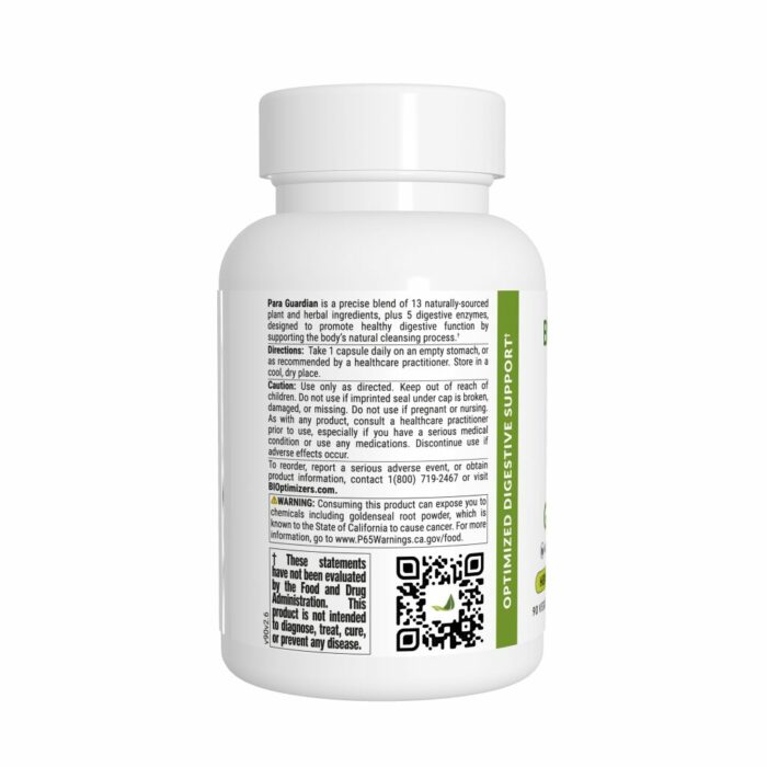 Bioptimizers Para Guardians Directions for Use and Safety