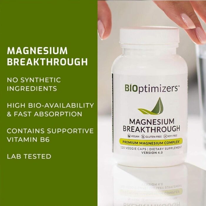 bioptimizers magnesium breakthrough supplement bottle and what you get