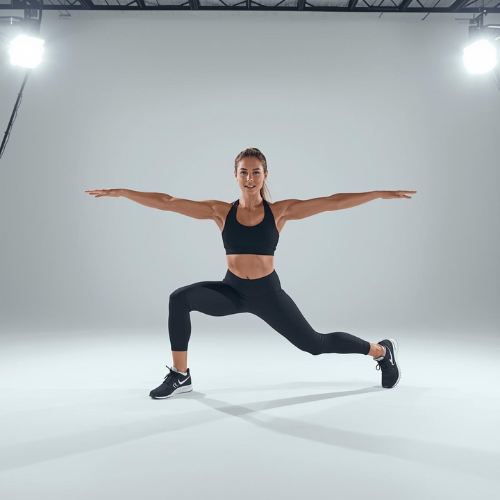 Step-by-step demonstration of burpees for HIIT exercises for beginners