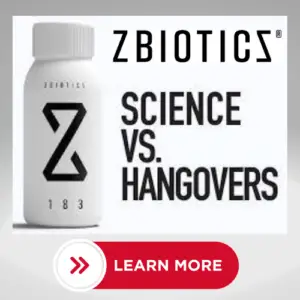 Zbiotics banner science vs. hangovers