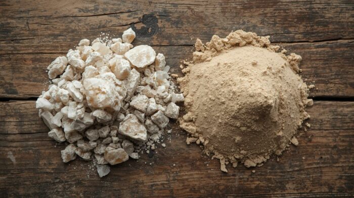 “Zeolite and bentonite clay powders used for natural detoxing”