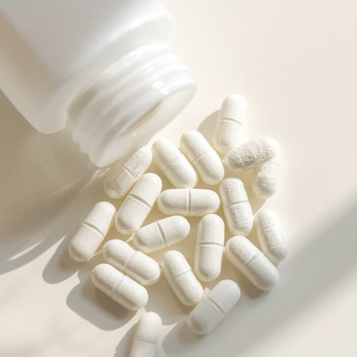 supplement capsules out of bottle 1