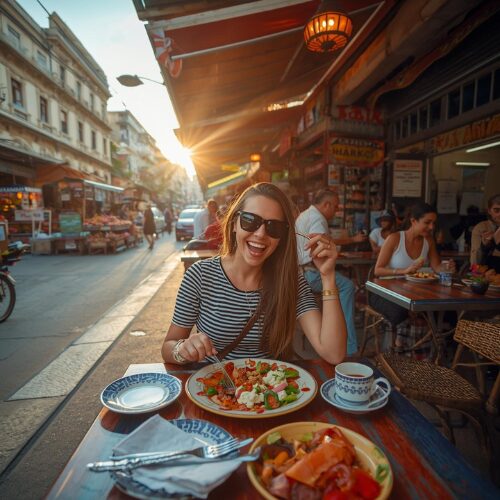 Heavy restaurant meals can strain digestion while travelling