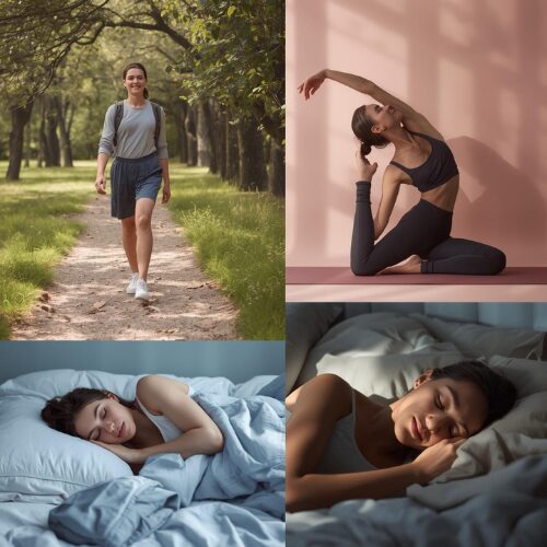 Healthy lifestyle habits like walking and stress management that help enhance AMPK activation