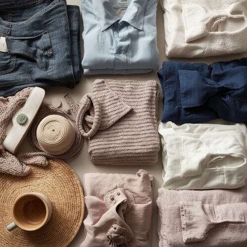 preparing for Monday morning by organising clothes and essentials during a Sunday reset