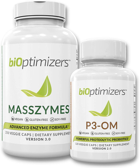 Bioptimizers masszymes digestive enzymes and P3OM Probiotics
