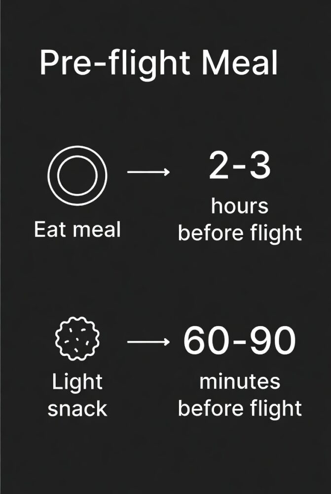 when to eat before a long haul flight digestion timing guide