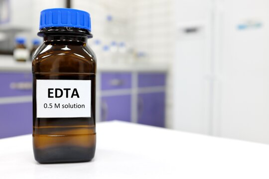 EDTA bottle used in clinical chelation therapy