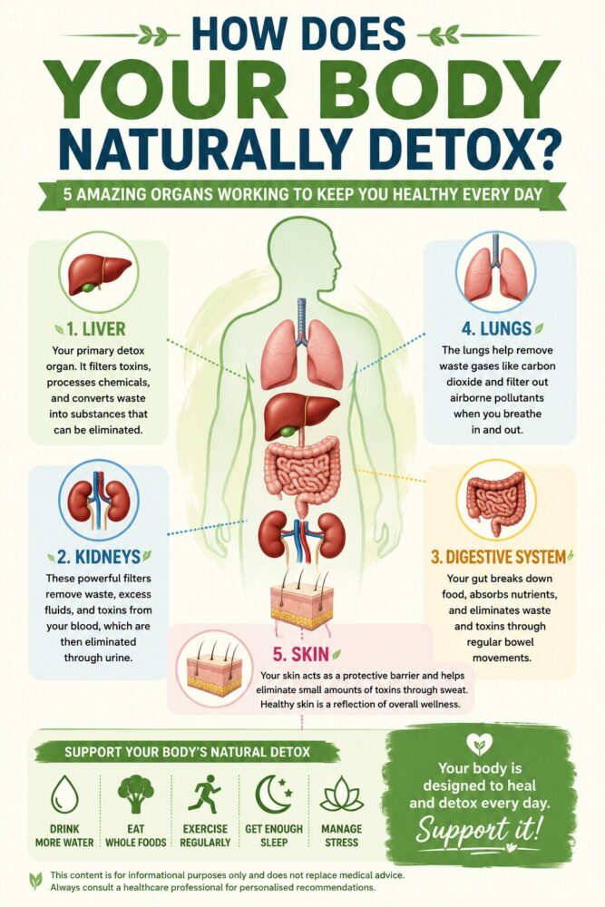 how does the body naturally detox infographic