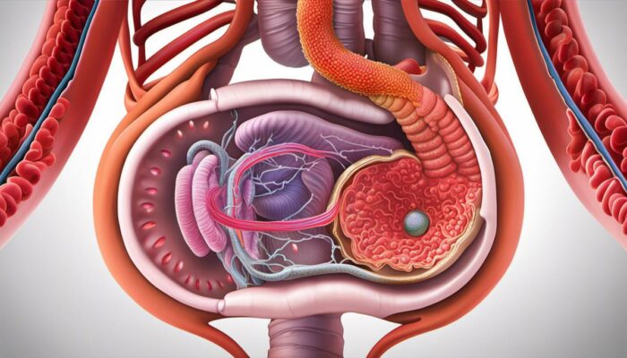 An image depicting the digestive tract and highlighting the areas affected by Crohn's disease and ulcerative colitis.